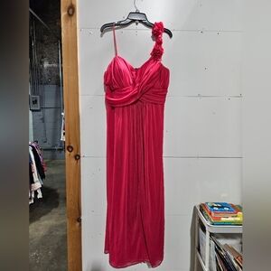 Xscape hot pink spaghetti strap Maxi prom/homecoming/ bridesmaids dress size 14W